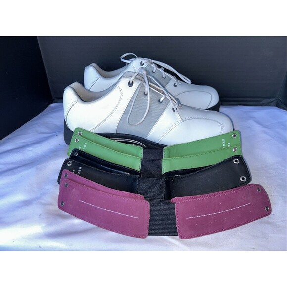 Hi-Tec GOLF Shoes V-Lite Chameleon CDT SIZE 8 White 3 Interchangeable Saddles - Picture 1 of 5